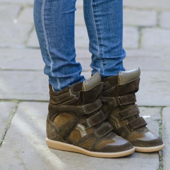 Isabel Marant Beckett High Top Wedge Sneaker size 39EU, 8.5US - Picture 1 of 16
